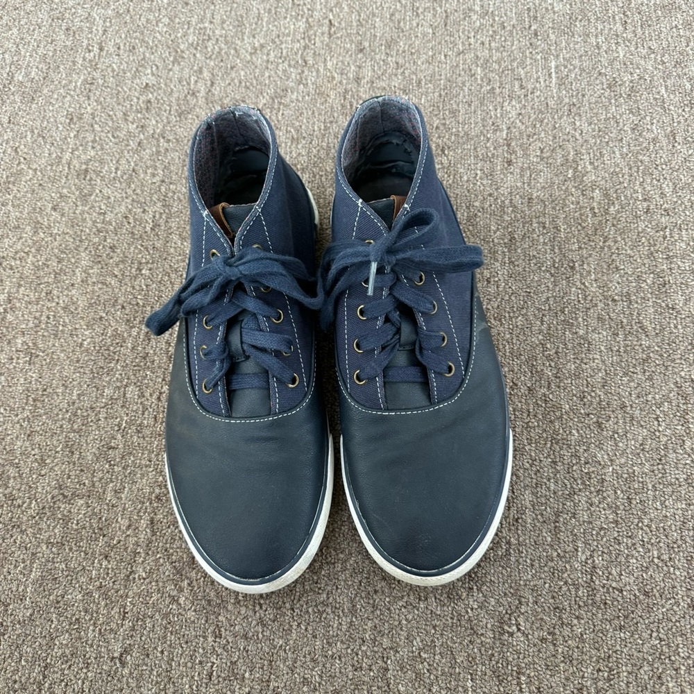Ben Sherman Men Size 11.5 High Top Fashion Lace Sneakers Shoes Blue